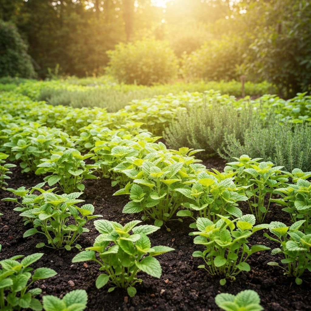 Wachsende natürliche Pflanzen und Kräuter